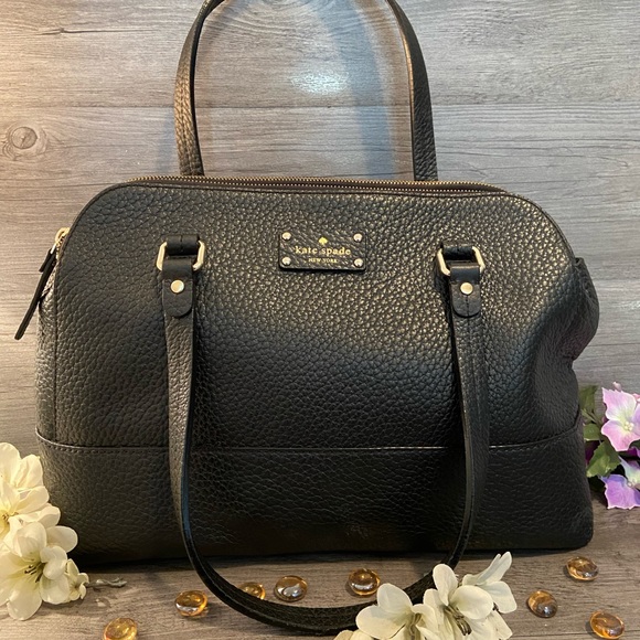Kate Spade Grove Court Lainey Double Zip Satchel, Black - Picture 2 of 16